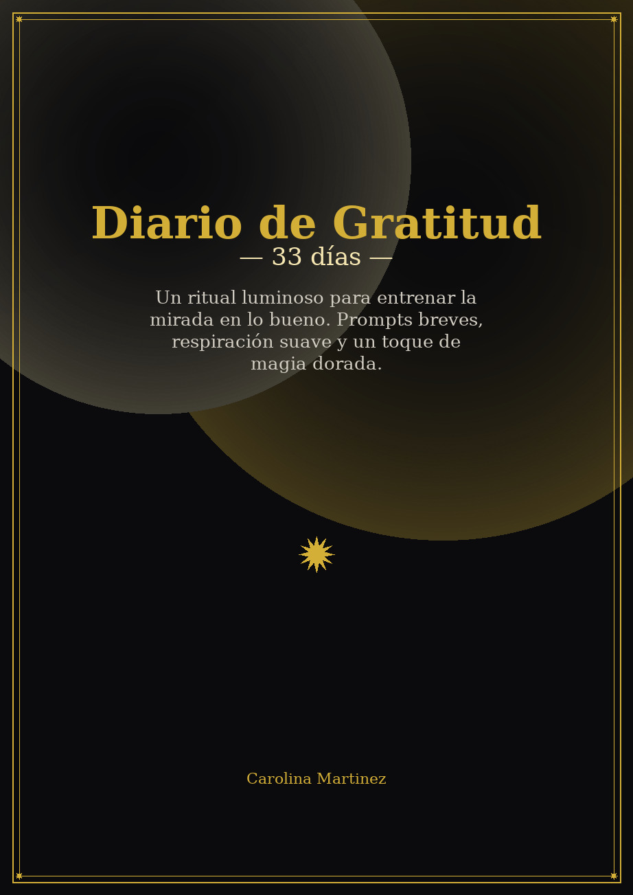 Portada de Diario de Gratitud — 33 días